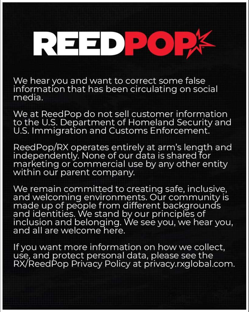 ReedPop Ice Statement