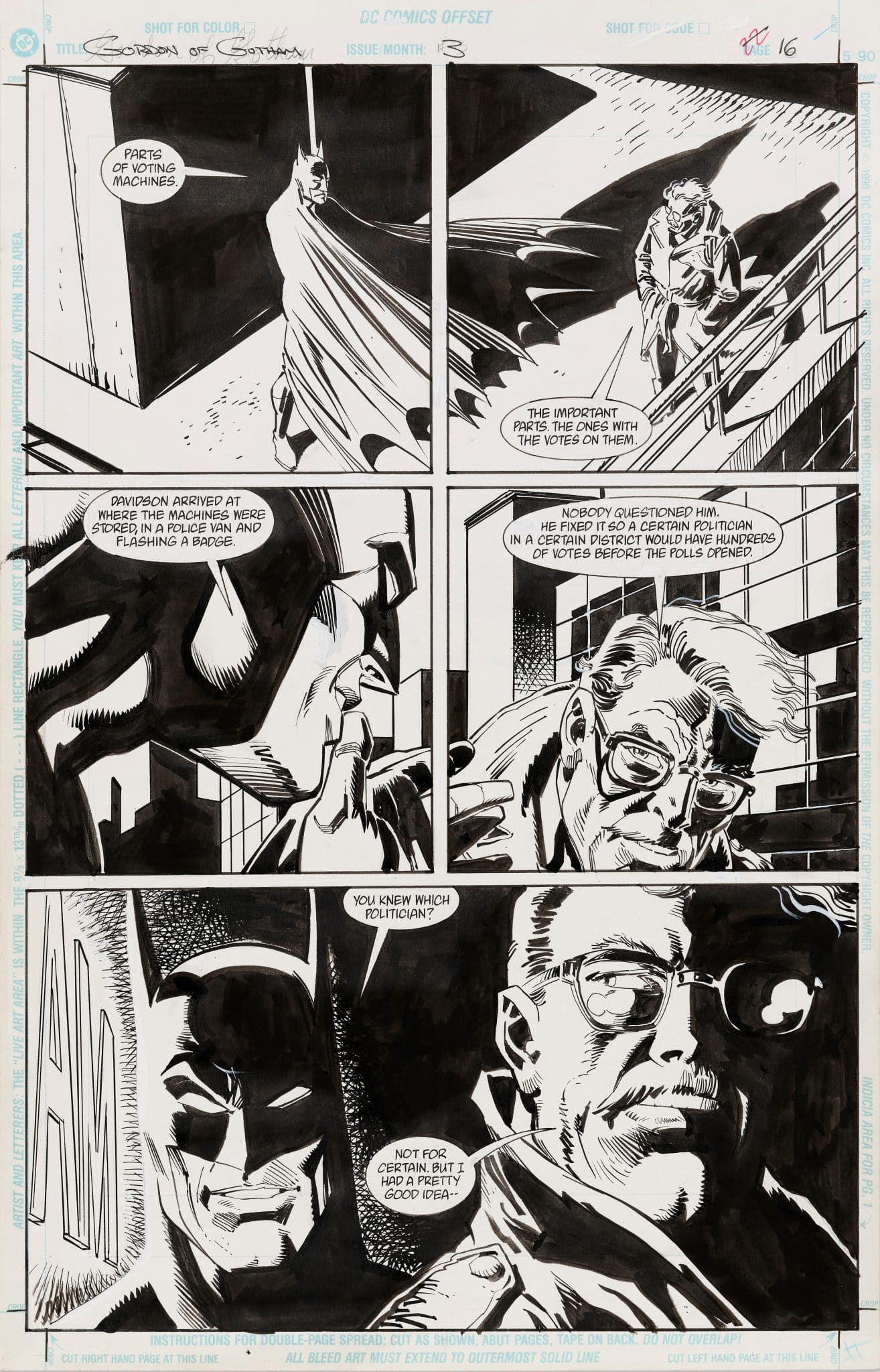 Gordon of Gotham 1998 penciled by Dick Giordano and inked by Klaus