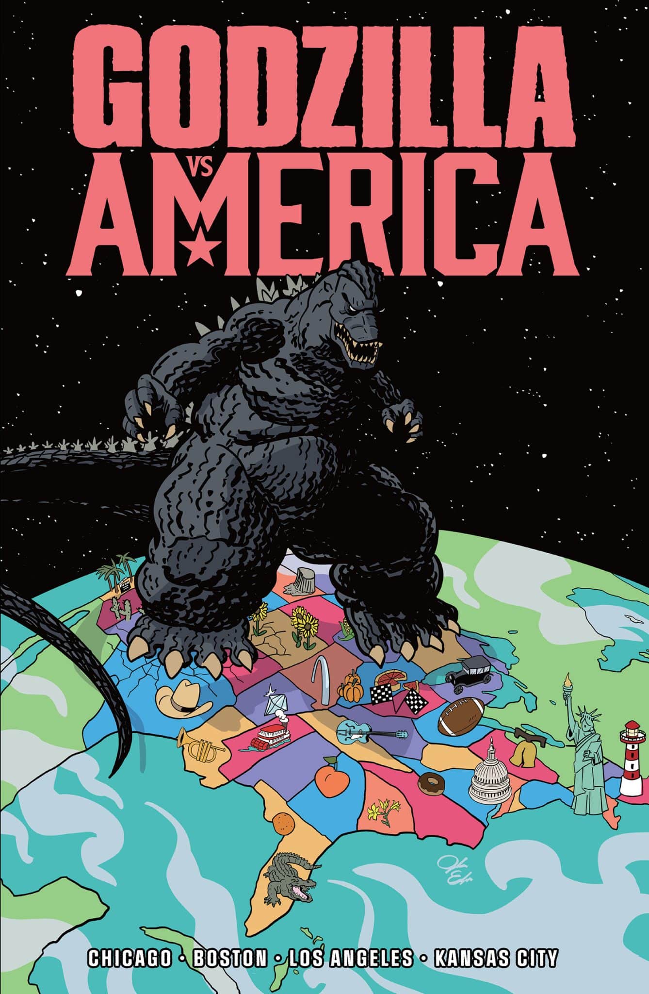 Godzilla Vs America: Boston, Chicago, Kansas City, Los Angeles