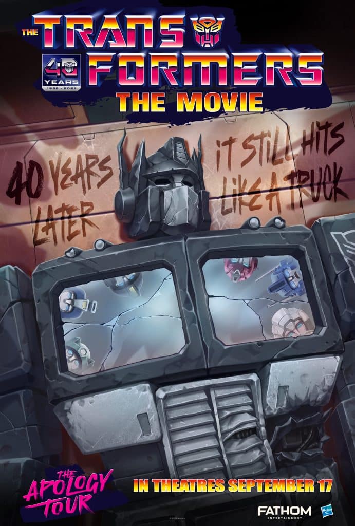 The Transformers: The Movie 40th Anniversary poster poster