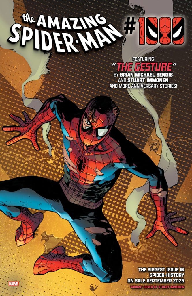 Cover of The Amazing Spider-Man #1000 featuring Spider-Man in a dynamic pose, with the title and details about the issue prominently displayed.