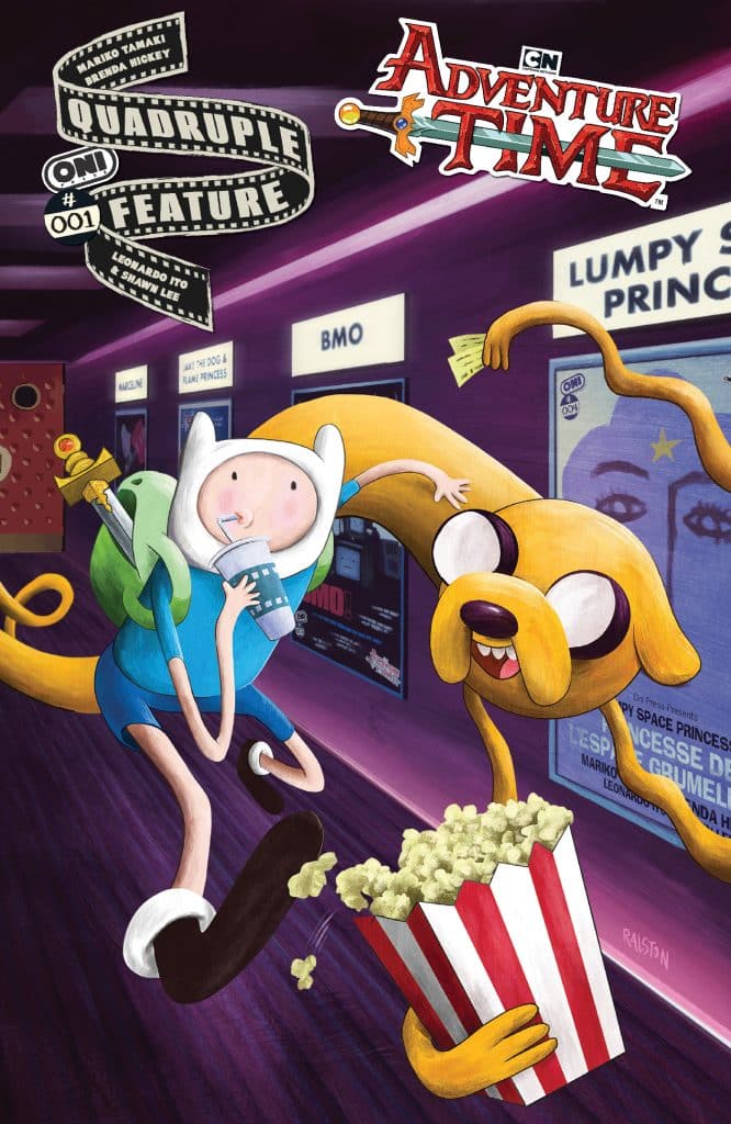 ADVENTURE TIME: QUADRUPLE FEATURE #1 SDCC EXCLUSIVE VARIANT COVER ART BY STEVE RALSTON | LIMITED TO 250 COPIES | $20