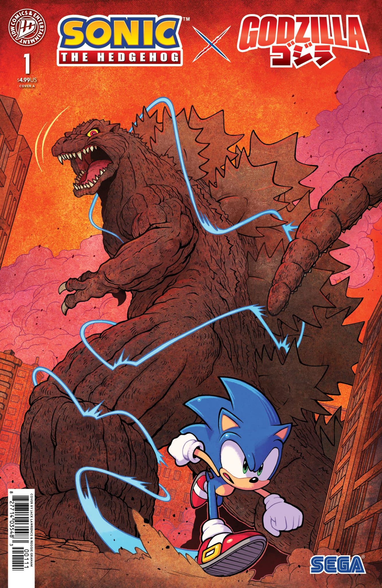 Sonic the Hedgehog x Godzilla #1