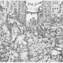 Art by Jack Kirby, “Street Code” pages 5-6 spread. 1983