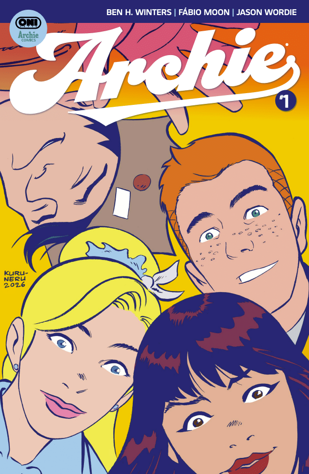 Cover of Archie Comics #1 featuring four characters with colorful backgrounds, showcasing an engaging and cheerful design.