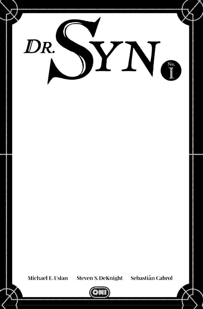 Cover page of 'Dr. Syn' No. 1, featuring bold lettering and a decorative border.