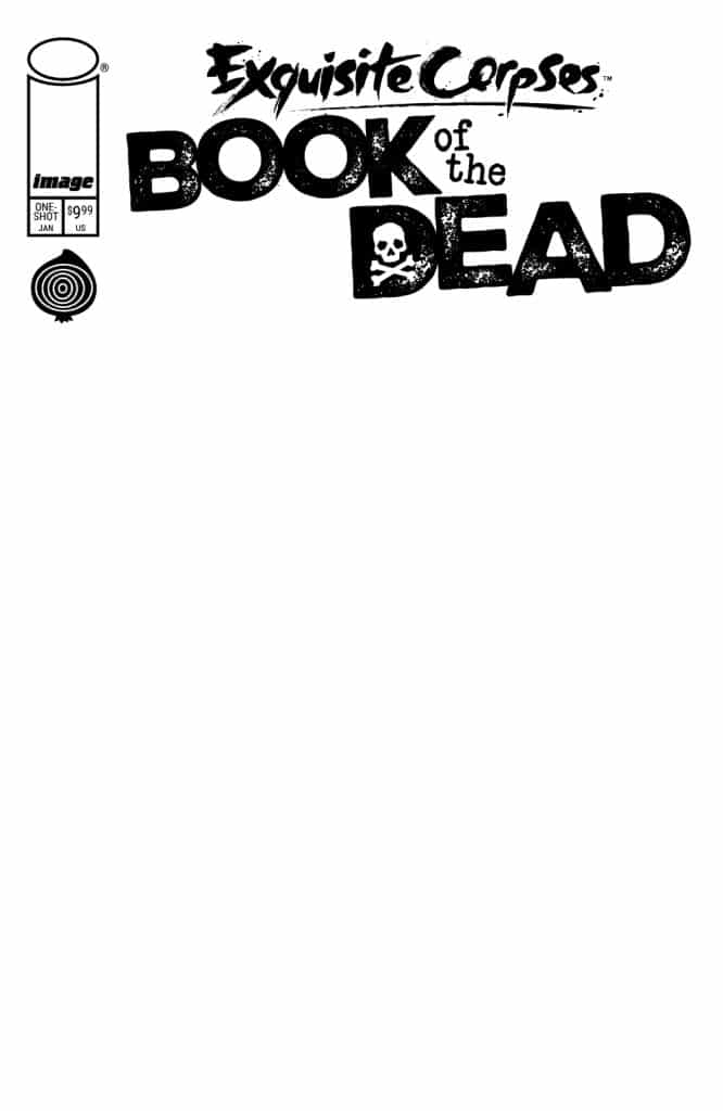 Cover of 'Exquisite Corpses: Book of the Dead' comic by Image Comics featuring bold text and a skull graphic.