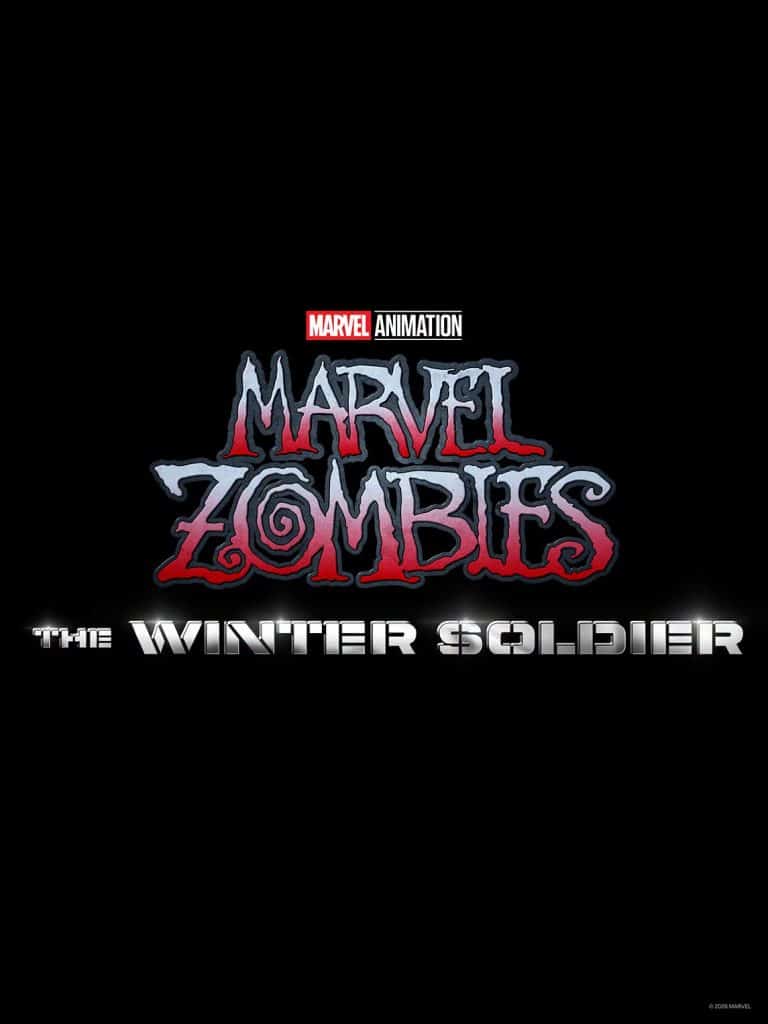 Logo for 'Marvel Zombies: The Winter Soldier' featuring a dark background with stylized text.